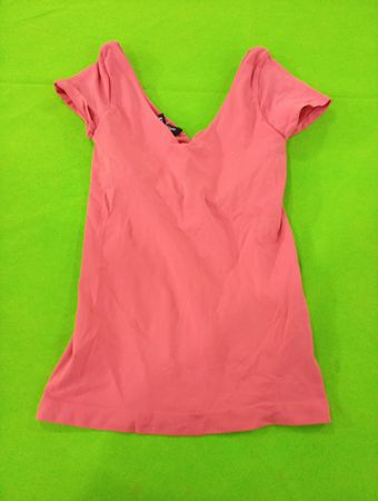 Bebe V-Neck Short Sleeve Top