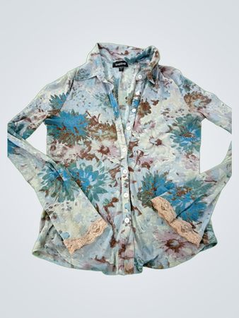 bebe Floral Button-Down Shirt