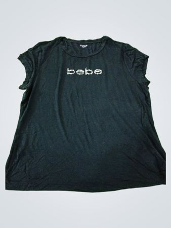 Bebe Rhinestone Logo T-Shirt
