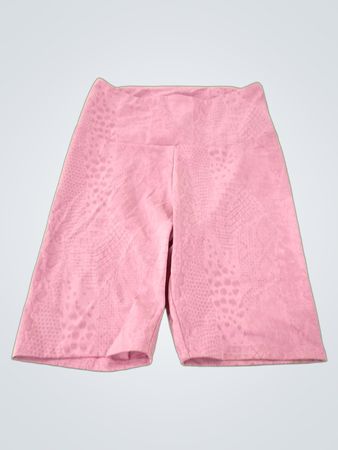 Bebe Pink Patterned Biker Shorts