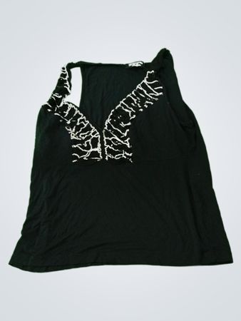 Black Tank Top with Silver Accents