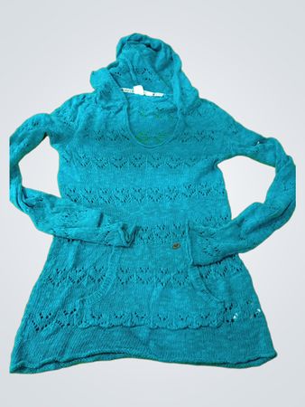 Blue Knit Sweater Dress