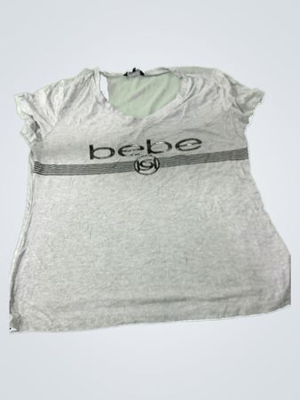 Bebe Sport Grey V-Neck T-Shirt