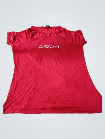 Bebe Rhinestone Logo T-Shirt