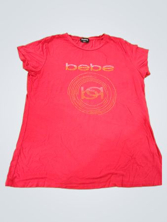 Bebe Rhinestone Logo T-Shirt