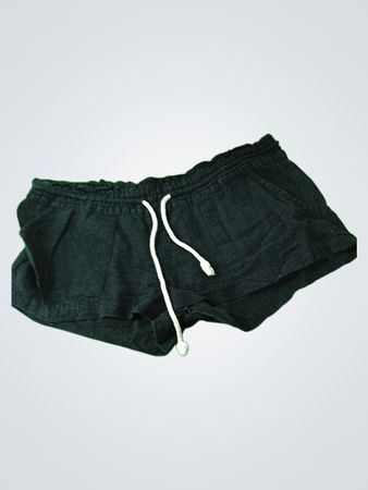 Black Cotton Shorts