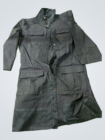 Bebe Black Button-Up Dress