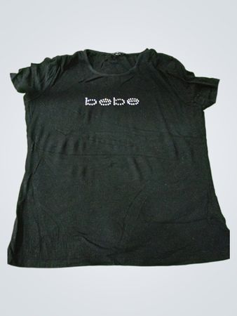 Bebe Rhinestone Logo T-Shirt