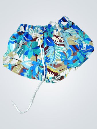 Blue Floral Swim Shorts