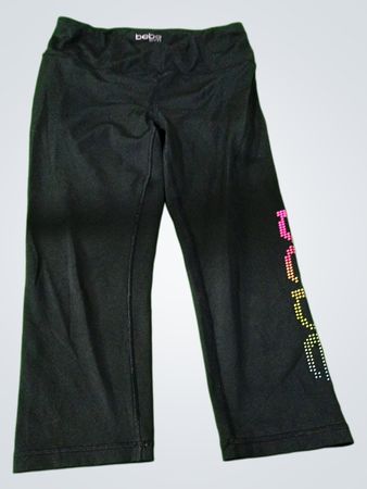 Black Rhinestone Yoga Pants