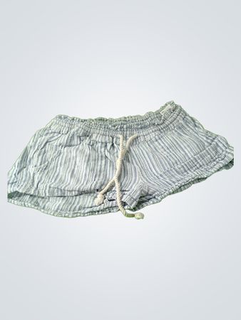 Blue and White Striped Shorts