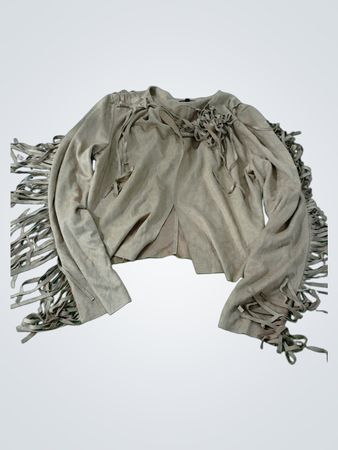 Brown Suede Fringed Jacket