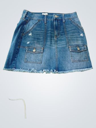 So Women's Denim Cargo Skirt