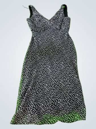 Adrianna Papell Black and White Polka Dot Midi Dress