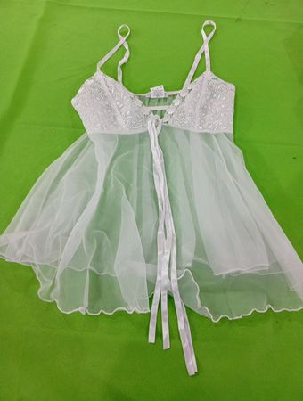 Seductive Wear by Cinema Elle White Babydoll Lingerie