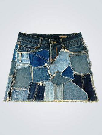 Levi's Patchwork Denim Mini Skirt