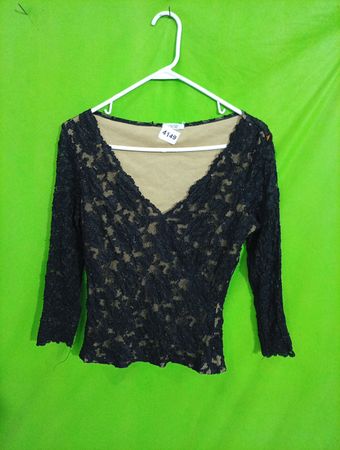 Cache Black Lace Top