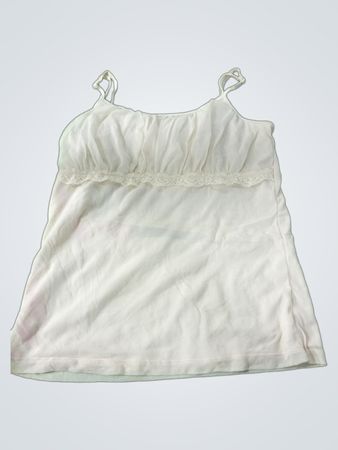 White camisole with lace trim