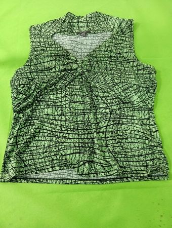 Sleeveless Top with Abstract Print