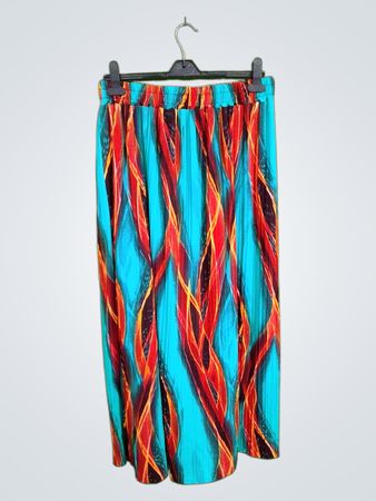 Maxi Skirt with Abstract Print