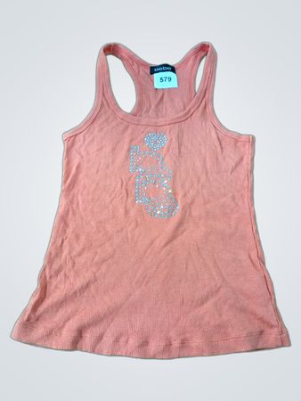 Bebe Cami Top with Rhinestone Graphic
