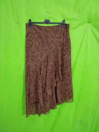 Kathie Lee Collection Paisley Print Midi Skirt