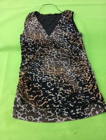 MEXX Sleeveless Leopard Print Ruched Top