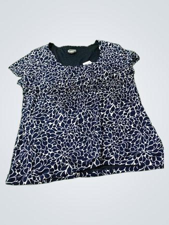 Navy and White Patterned T-Shirt
