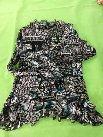 Women's Printed Ruffle Dress