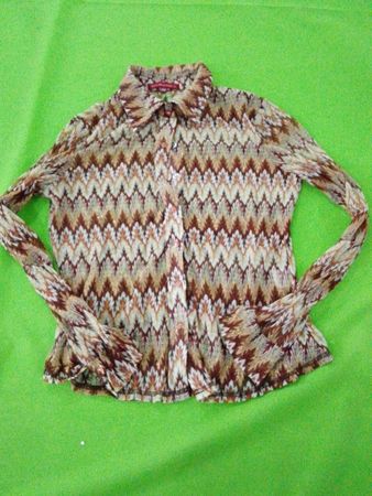 SAN FRANCISCO M/M Geometric Print Long Sleeve Shirt