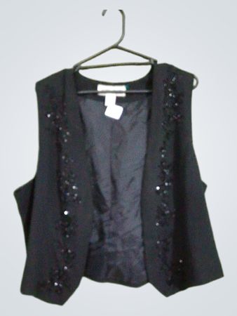 DUNNER Schwarzes Paillettenverzierter Weste