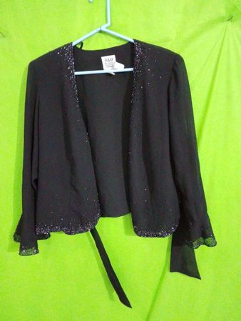 R&M Richards Damen Schwarze Perlen Bolero Jacke