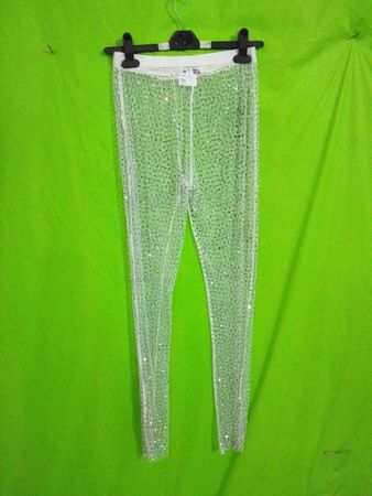 HOT&DELICIOUS Weiße Netzverzierte Leggings