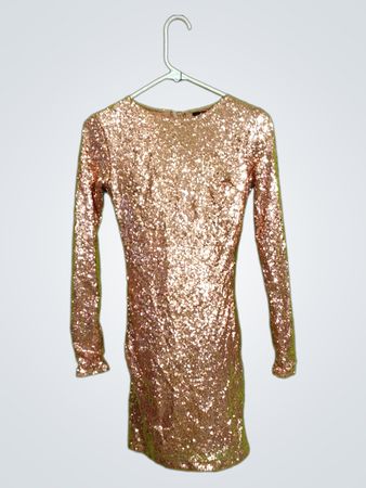 Pailletten Langarmkleid