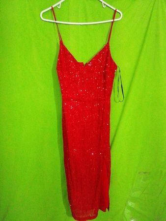 Prem Amour Rotes Paillettenkleid