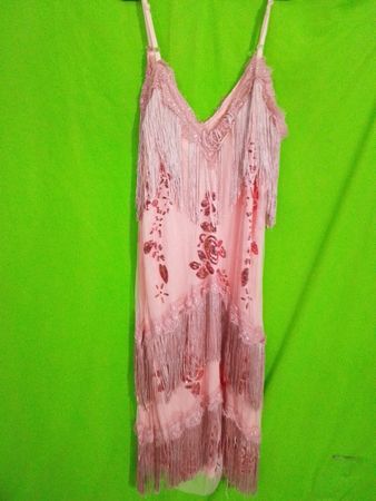 FUNDAISY 4445 Pink Fringe Pailletten Flapper Kleid