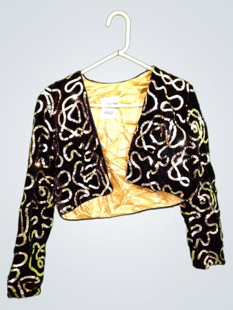 ENESTE Pailletten Schwarze Jacke