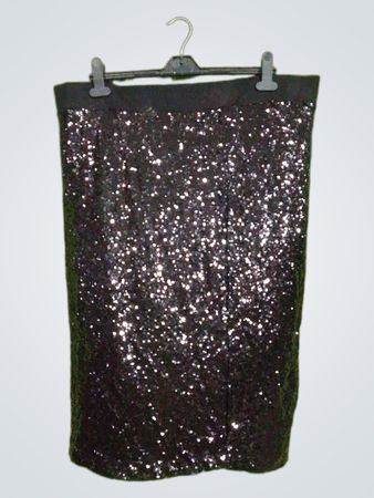 Torrid Schwarzer Pailletten Bleistiftrock
