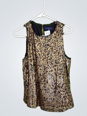 RACHEL ROY Pailletten Ärmelloses Top