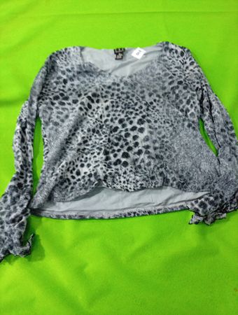 INC International Concepts Leopard Print Long Sleeve Top