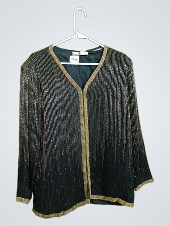 PATRA Verziert Schwarz und Gold Jacke
