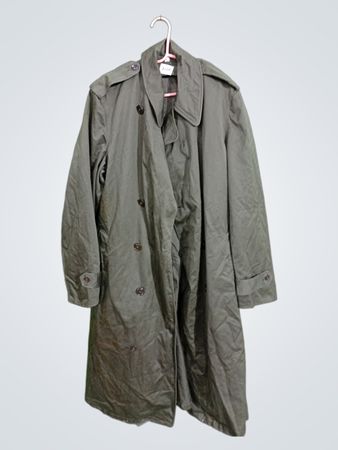 Olive Green Trench Coat with Belt