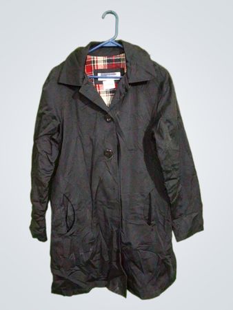 Black Coat with Plaid Lining