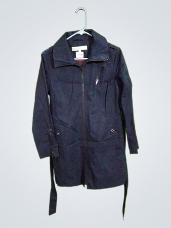 Cleo Petites marineblaue Jacke mit Gürtel