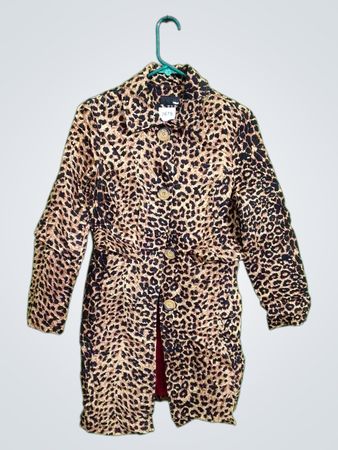 H&M Leopard Print Button-Up Coat