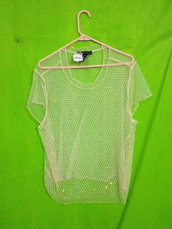 Fashion to Figure Weißes durchscheinendes Netzoberteil