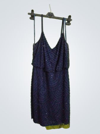 Adrianna Papell Beaded Layered Mini Dress
