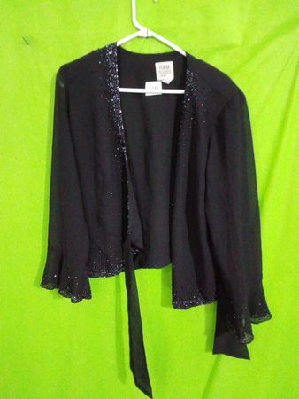 R&M Richards schwarze Pailletten-Bolerojacke