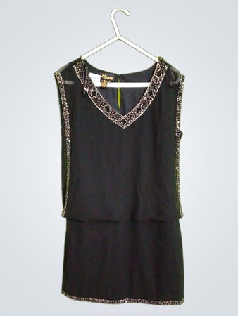 Jaxmi Black Verziertes Ärmelloses Top
