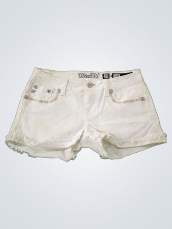 Miss Me White Denim Shorts